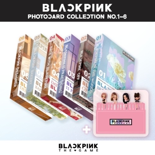 [Pre-Order] BLACKPINK - THE GAME PHOTOCARD COLLECTION (No.1~6) SET + CONCERT POCA STAND Koreapopstore.com