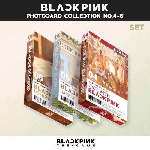 [YG SHOP] [BLACKPINK] THE GAME PHOTOCARD COLLECTION NO.4~6 (SET) Koreapopstore.com